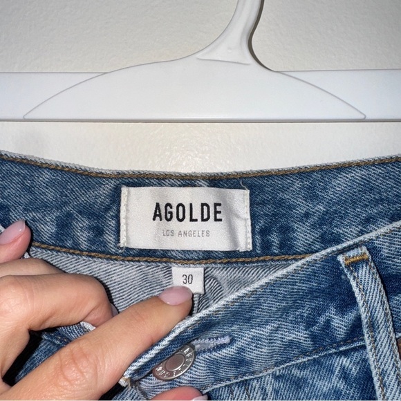 NWOT AGOLDE Riley High Rise Straight Crop in Haven 30 - Picture 7 of 9